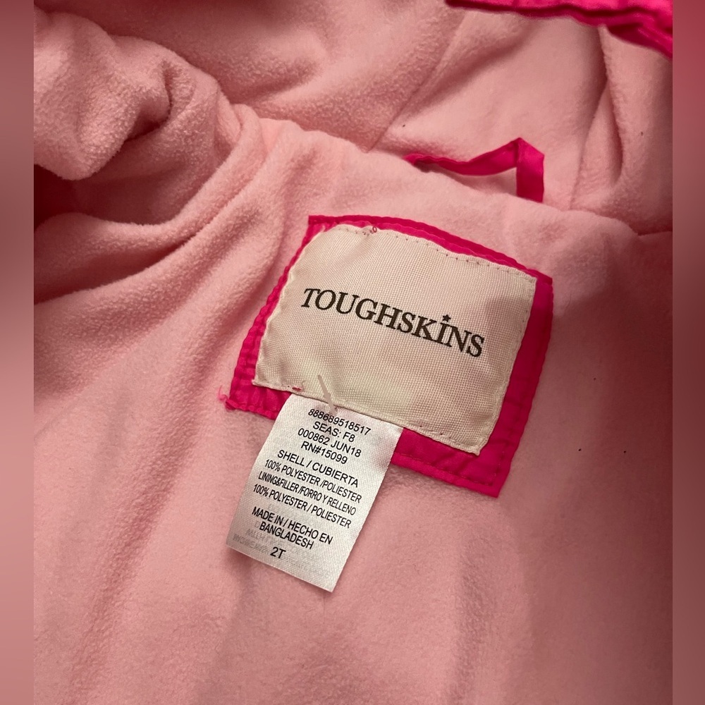 Toughskins Pink Color Block Coat - Picture 2 of 2
